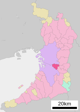 Situering van Matsubara in de prefectuur Osaka