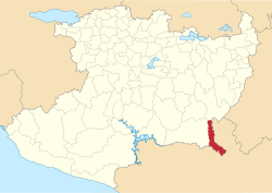 Location of San Lucas in Michoacán