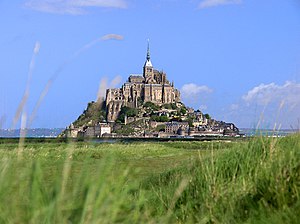 Die Mont-Saint-Michel aan die Bretons-Normandiese grens.