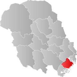 Bamblen sijainti Telemarkin läänissä