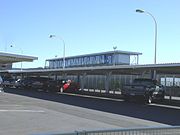 Outside PHX Sky Train Terminal 3 Station.