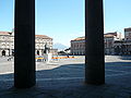 scorcio di piazza del Plebiscito dal colonnato della Basilica di San Francesco di Paola
