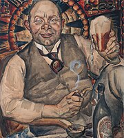 Leo Gestel, 1917: 'Piet Boendermaker', krijt en waterverf op papier