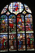Stained glass inside the Cathédrale Saint-Maclou de Pontoise