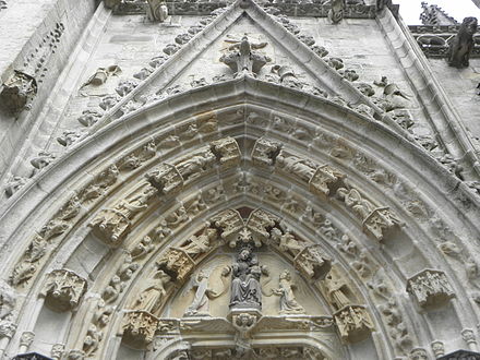 The south porch with its elaborate series of voussures.