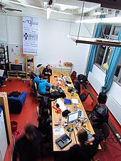 A German hackerspace (RaumZeitLabor) RaumZeitLabor Stairs.jpg