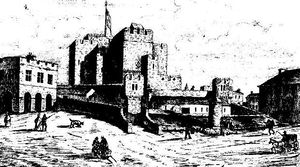 Rushen Abbey on the Isle of Man a sketch from ...
