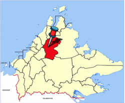 Location of Ranau in Sabah