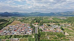 Aerial View of Dagongmen Village within Shisanling, 2022