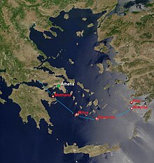 Вулканическая дуга Южного Эгейского моря. Jpg