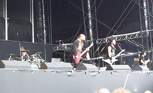 Static-X during a concert.