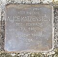 Stolperstein von Alice Katzenstein