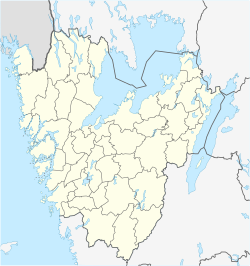Husaby sockens läge i Västra Götalands län.