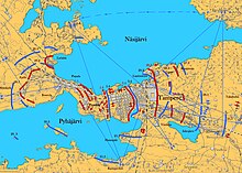 General map of the battle of Tampere, the presentation includes shooting targets of the White artillery. Tampereen taistelu.jpg