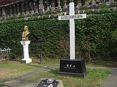 Temporary burial site of José Rizal