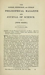 Титульный лист «О химическом соединении газов» Джозефа Джона Томсона 1856-1940.jpg