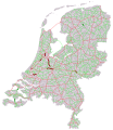 Kaart van trajectcontroles in Nederland