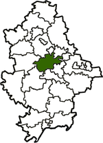 Ясінавацкі раён на мапе