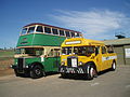 1949 Leyland Tiger OPS4-1 tow truck y 1951 Leyland Titan OPD2-1 double decker