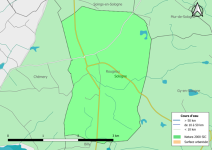 La commune est incluse dans le site Natura 2000 « la Sologne ».