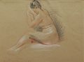 Armand Berton - Reclining female nude
