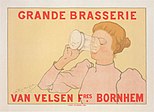 Affiche van Armand Rassenfosse voor brouwerij Van Velsen, Bornem (Drukkerij Bénard,1895)