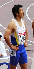 Nobuharu Asahara (hier als Sprinter) – ausgeschieden mit 7,46 m