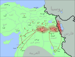 خريطة توضح مواقع مذابح سيفو