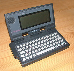 An Atari Portfolio portable computer