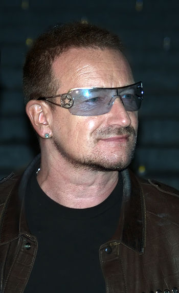 English: Bono at the Vanity Fair kickoff party...