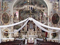Kościół Trójcy Świętej w Byszewie (1663) - wnętrze