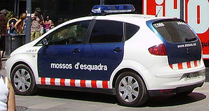 A patrol car in Barcelona