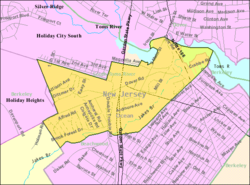 Карта Бюро переписи населения реки Саут-Томс, Нью-Джерси