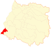 Map of the Pelluhue commune in the Maule Region