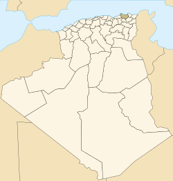 Map of Algeria highlighting Skikda Province