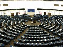 מליאת הפרלמנט האירופי בבניין לואיז וייס, שטרסבורג, צרפת.