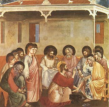 Christ washing the feet of the Apostles, by Gi...