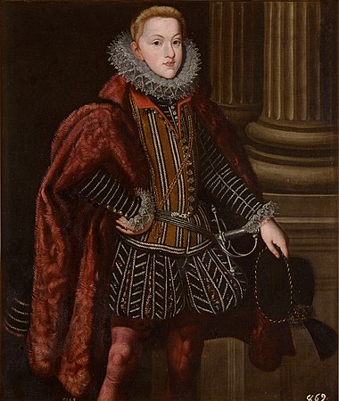El archiduque Leopoldo, cuñado de Felipe III, entre 1608 y 1617. Bohemio con maneras por donde saca los brazos