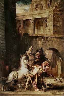 Gustave Moreau festménye Diomédész haláláról