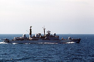 HMS Exeter (D-89), 1 октября 1987 года