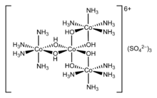 Structure of hexol Hexol-2D-wedged.png