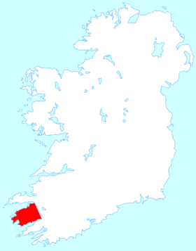 Localisation de la péninsule d'Iveragh.