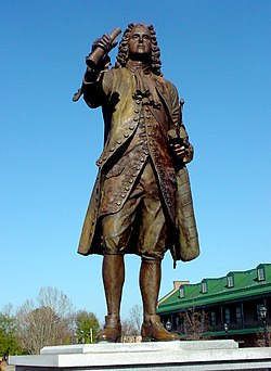Statue of James Oglethorpe at the Augusta Common