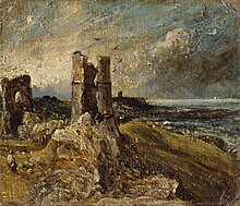 John Constable, Sketch for 'Hadleigh Castle' c. 1828-9, 1226 x 1673 mm, Oil paint on canvas, London, Tate Gallery John Constable - Hadleigh Castle - Google Art Project.jpg
