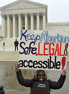 Demonstrator for abortion rights Keep Abortion Safe, Legal & Accessible.jpg