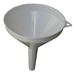 A typical kitchen funnel.