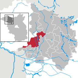 Läget för staden Kyritz i Landkreis Ostprignitz-Ruppin