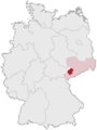 Lage des Landkreises Zwickau in Deutschland