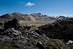 Övernattningsplatsen i Landmannalaugar