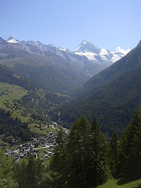 Les Haudères, Tal der Borgne de Ferpècle und Dent Blanche